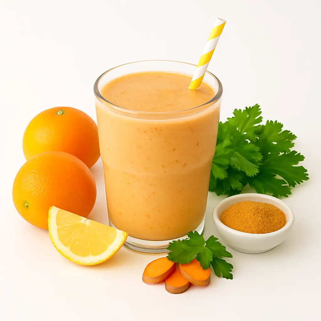 Liver detox smoothie with beetroot, carrots, ginger, and lemon for detox smoothie recipes