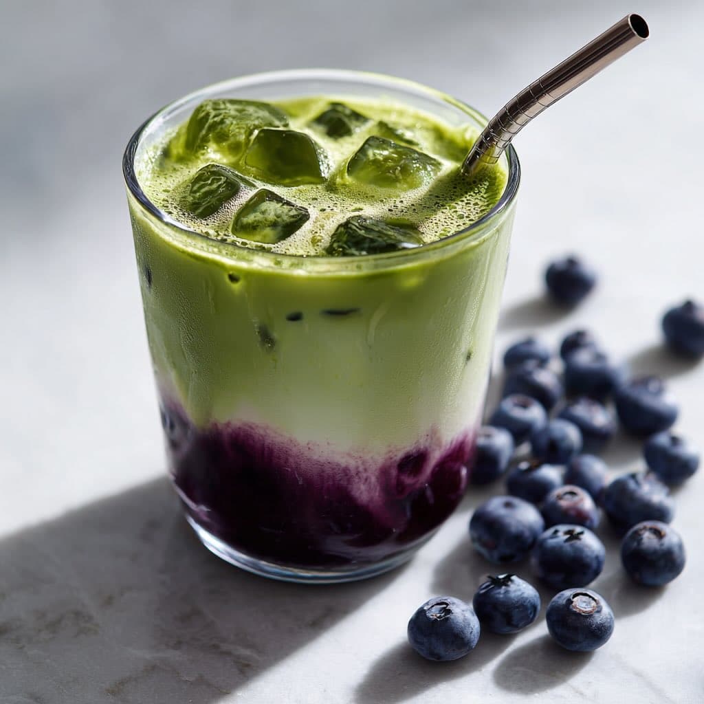 Blueberry Matcha Latte Recipe